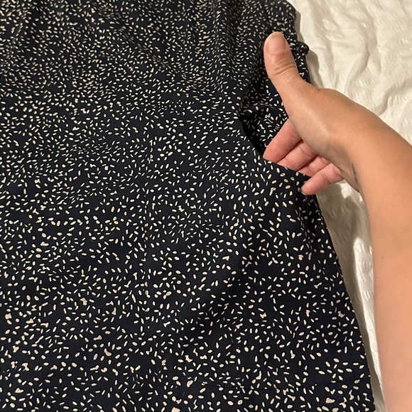 2 way beautiful tie dress- Navy blue with cream speckles- excellent condition - Picture 10 of 11